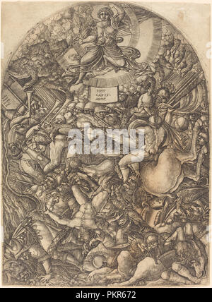 Der Engel in der Sonne Aufruf der Greifvögel. Stand: 1546/1556. Medium: Gravur. Museum: Nationalgalerie, Washington DC. Autor: Jean Duvet. Stockfoto