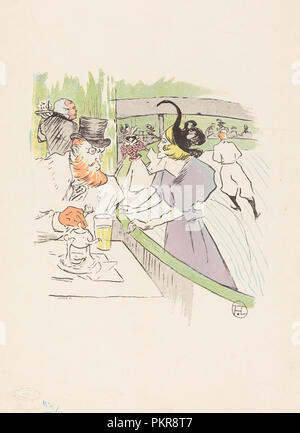 Im Skating professionelle Beauty. Stand: 1895. Medium: 7-Farb fotomechanischen Verfahren. Museum: Nationalgalerie, Washington DC. Autor: Henri de Toulouse-Lautrec. Stockfoto