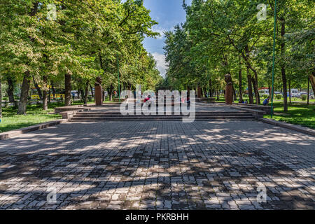 Bilder der Parks in Bischkek, die Wunderschöne, begehbare Hauptstadt von Kirgisistan. Stockfoto