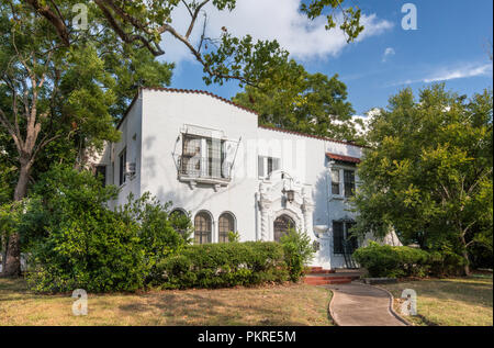 Thomas und Kathryn O'Connor Haus, 1927, Spanish Colonial Revival Stil, historischen Viertel in der Nähe des Zentrums von Victoria, Texas, USA Stockfoto