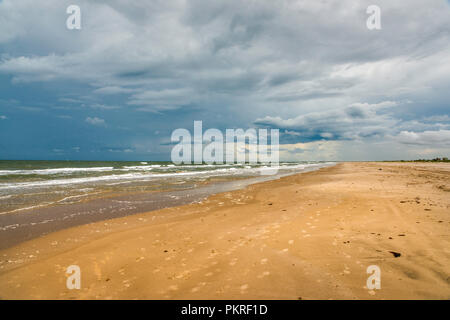 Strand am Golf von Mexiko, in der Nähe von Matagorda, Texas, USA Stockfoto