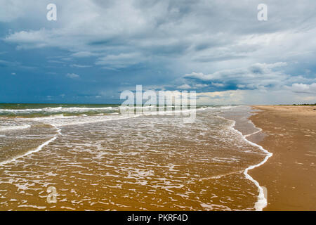 Strand am Golf von Mexiko, in der Nähe von Matagorda, Texas, USA Stockfoto