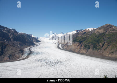 Vorderansicht des Slamon Gletscher, Stewart BC Stockfoto