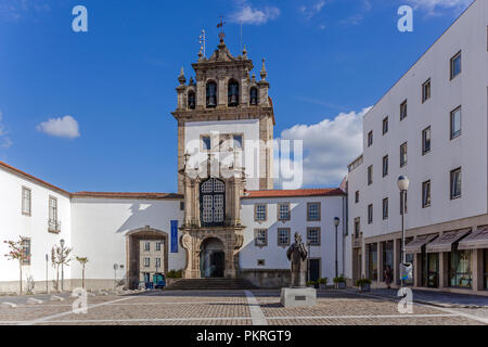 Braga, Portugal. Nossa Senhora da Torre Kapelle. 18. Jahrhundert religiöse Architektur und ein Wahrzeichen der Stadt. Stockfoto