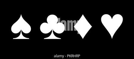 Einstellen der Karte passt auf dunklem Hintergrund Stock Vektor