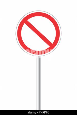 Abbildung: Eine leere verboten Verkehrsschild Stock Vektor