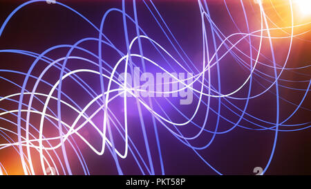 Leuchtende Linien abstrakt Hintergrund für Party, Urlaub und Feiern. 8K Ultra HD-Auflösung mit 300 dpi Stockfoto