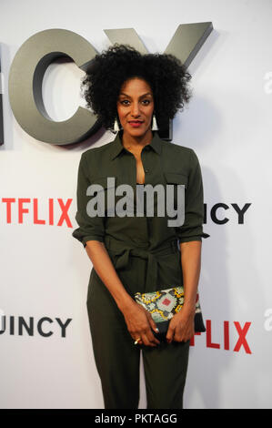 Los Angeles, USA. 31 Dez, 2008. Sarah Jones Netflix "Quincy" Los Angeles Premiere am Linwood Dunn Theater am 14. September teilnehmen, 2018 in Los Angeles, Kalifornien: Das Foto Access/Alamy leben Nachrichten Stockfoto