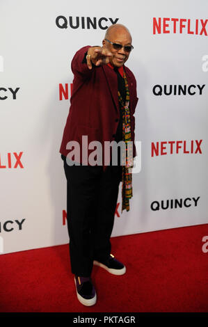 Los Angeles, USA. 31 Dez, 2008. Quincy Jones Netflix "Quincy" Los Angeles Premiere am Linwood Dunn Theater am 14. September teilnehmen, 2018 in Los Angeles, Kalifornien: Das Foto Access/Alamy leben Nachrichten Stockfoto