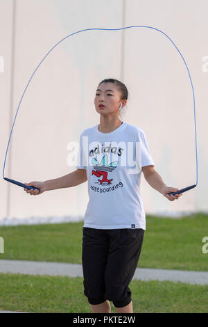 Kaori Sakamoto (JPN), 14. SEPTEMBER 2018 - Eiskunstlauf: Lombardia Trophy 2018, liebe Kolleginnen Praxis im Eislabor Arena in Bergamo Italien. (Foto von Enrico Calderoni/LBA SPORT) Stockfoto