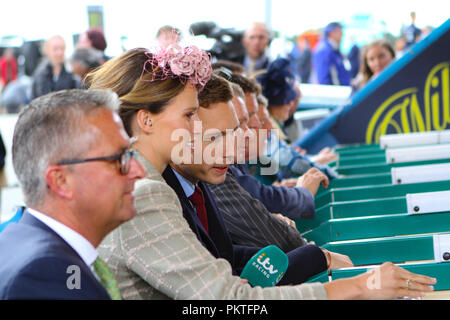 Doncaster, Großbritannien. 15 Sep 2018, Doncaster Racecourse, Doncaster, England; 2018 St Leger Festival William Hill St Leger Tag, Racing Vorschau; Francesca Cumani in der Spaß am Grand St Leger; Quelle: News Images/Alamy leben Nachrichten Stockfoto