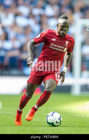London, Großbritannien. 15. Sep 2018. September 15, 2018 - sadio Mané von Liverpool in der Premier League Match zwischen den Tottenham Hotspur und Liverpool im Wembley Stadion, London, England am 15. September 2018. Foto von salvio Calabrese. Quelle: AFP 7/ZUMA Draht/Alamy leben Nachrichten Stockfoto