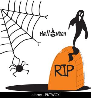 Eine Halloween silhouette Symbole Sammlung Stock Vektor