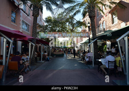 USA, Florida, Miami, South Beach Espanola Way Markt Stockfoto