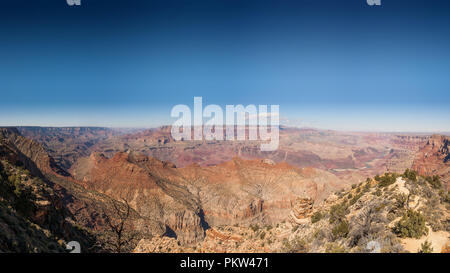 Grand Canyon Panorama von Desert View Stockfoto
