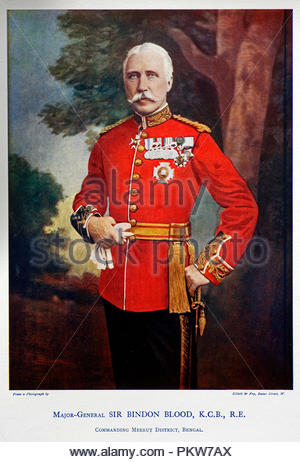 Generalmajor Sir Bindon Blut, GCB, GCVO, 1842 - 1940, war eine britische Armee Kommandanten, der in Ägypten, Afghanistan, Indien und im südlichen Afrika. Farbe Abbildung von 1900 Stockfoto