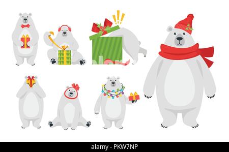 Cartoon weiß Polar Bear Stock Vektor