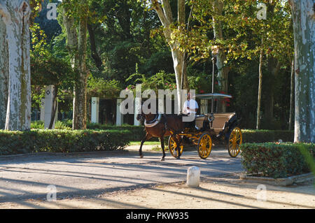 Straßenszene in der Stadt Sevilla, die Hauptstadt von Andalusien und berühmten Reiseziel in Spanien Stockfoto