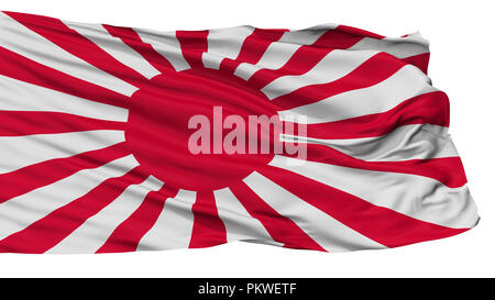 Kaiserliche Japanische Armee war Flagge, isoliert auf weißem Hintergrund, 3D-Rendering Stockfoto