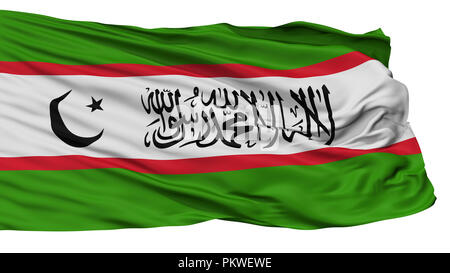 Die islamische Renaissance Party von Tadschikistan Flagge, isoliert auf weißem Hintergrund, 3D-Rendering Stockfoto