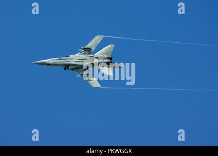 Royal Air Force Panavia Tornado F3 Jet Kampfflugzeug. RAF Tornado ADV fliegt in klarem blauen Himmel. Schnellstrahl. Tornado Air Defence Variante Stockfoto