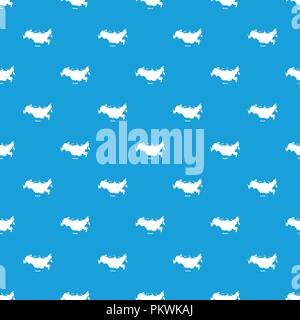 Russland Karte Muster nahtlose Vektor blau Stock Vektor