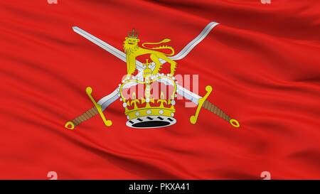 Flagge der Britischen Armee, Detailansicht, 3D-Rendering Stockfoto