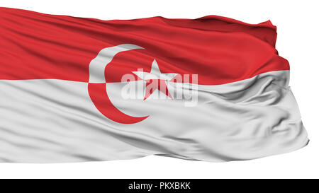 Islamischen Staates Indonesien Flagge, isoliert auf weißem Hintergrund, 3D-Rendering Stockfoto