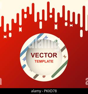 Abstrakte Banner Design vorlage mit rotem Hintergrund, Vektor Stock Vektor