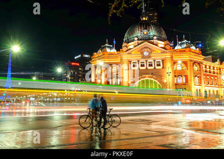 Flinders Street Station Melbourne Australien Stockfoto