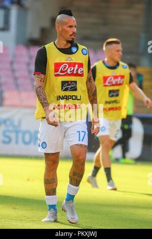 Kampanien, Italien. 15. September 2018. Italienische Serie A Fußballspiel Napoli - Fiorentina im Stadion San Paolo in Foto MAREK HAMSIK Credit: Antonio Balasco/Alamy leben Nachrichten Stockfoto