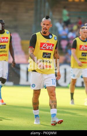 Kampanien, Italien. 15. September 2018. Italienische Serie A Fußballspiel Napoli - Fiorentina im Stadion San Paolo in Foto MAREK HAMSIK Credit: Antonio Balasco/Alamy leben Nachrichten Stockfoto