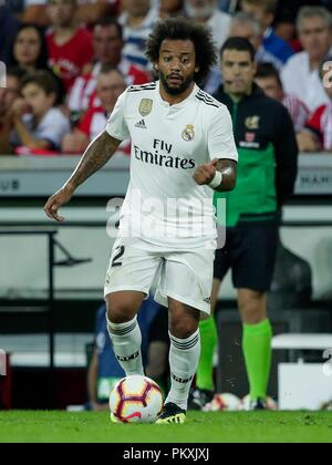 Bilbao, Spanien. 15. September 2018. * Marcelo Vieira da Silva Junior* von Real Madrid CF während des Athletic Club Bilbao vs Real Madrid, La Liga im San Mames Stadion in Bilbao am 15. September 2018. (© David Cantibrera/) Credit: CORDON Cordon Drücken Sie die Taste/Alamy leben Nachrichten Stockfoto