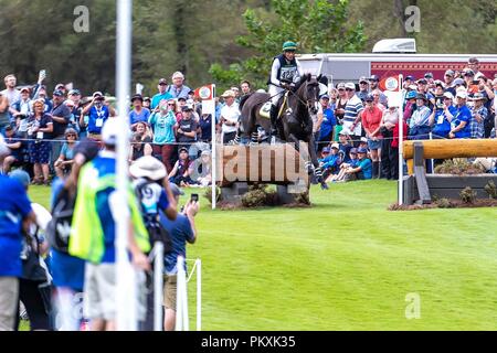 North Carolina, USA. 15. September 2018. Marcelo Tosi. Glenfly. BRA. Eventing Querfeldein Tag 5. World Equestrian Games. WEG 2018 Tryon. North Carolina. USA. 15.09.2018. Credit: Sport in Bildern/Alamy leben Nachrichten Stockfoto