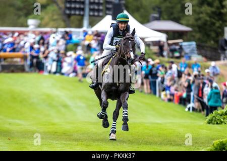 North Carolina, USA. 15. September 2018. Marcelo Tosi. Glenfly. BRA. Eventing Querfeldein Tag 5. World Equestrian Games. WEG 2018 Tryon. North Carolina. USA. 15.09.2018. Credit: Sport in Bildern/Alamy leben Nachrichten Stockfoto