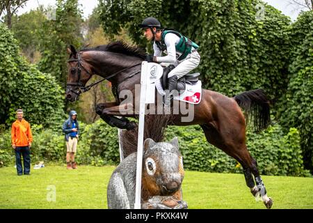 North Carolina, USA. 15. September 2018. Felix Vogg. Colero. SUI. Eventing Querfeldein Tag 5. World Equestrian Games. WEG 2018 Tryon. North Carolina. USA. 15.09.2018. Credit: Sport in Bildern/Alamy leben Nachrichten Stockfoto