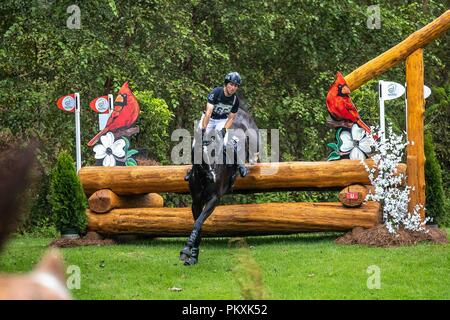 North Carolina, USA. 15. September 2018. Simone Sordi. Amacuzzi. ITA. Eventing Querfeldein Tag 5. World Equestrian Games. WEG 2018 Tryon. North Carolina. USA. 15.09.2018. Credit: Sport in Bildern/Alamy leben Nachrichten Stockfoto