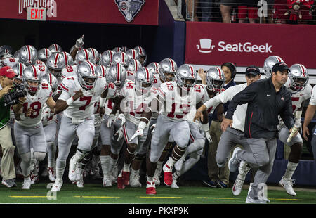Arlington, Texas, USA. 15 Sep, 2018. Die Ohio State Football Team in den Bereich Credit: Hoss McBain/ZUMA Draht/Alamy leben Nachrichten Stockfoto