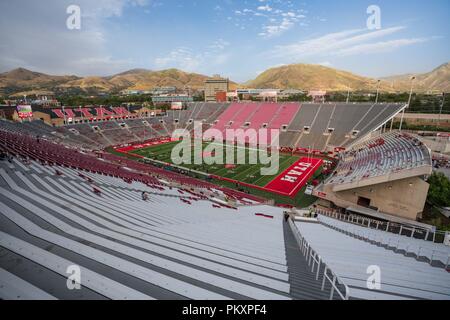 Salt Lake City, USA. 15. September 2018. Reis - Eccles Stadium vor dem NCAA College Football Spiel zwischen Washington und Utah am Samstag September 15, 2018 am Reis - Eccles Stadium in Salt Lake City, UT. Jakob Kupferman/CSM Credit: Cal Sport Media/Alamy leben Nachrichten Stockfoto