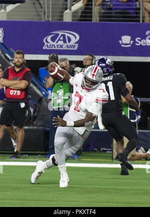 Arlington, Texas, USA. 15 Sep, 2018. Ohio Zustand #7' 'wayne Haskins'' QB, in für den Touchdown. Credit: Hoss McBain/ZUMA Draht/Alamy leben Nachrichten Stockfoto