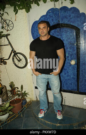 Mumbai, Indien, 15. Sep 2018: Sohel Khan und Anita hassnandani und warf bei Special Screening der ersten Episode Komödie Zirkus an der kleinen Tür restaurent, andheri am 15. Sep 2018. Foto von Prodip guha Credit: prodip Guha/Alamy leben Nachrichten Stockfoto