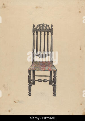 Side Chair. Stand: 1936. Maße: gesamt: 29,9 x 22,1 cm (11 3/4 x 8 11/16 in.). Medium: Aquarell und Graphit auf Papier. Museum: Nationalgalerie, Washington DC. Autor: Maria Berner. Stockfoto