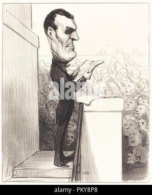 M.L.P.F. Esquirou de Parieu. Stand: 1850. Medium: Lithographie. Museum: Nationalgalerie, Washington DC. Thema: Honoré Daumier. Stockfoto