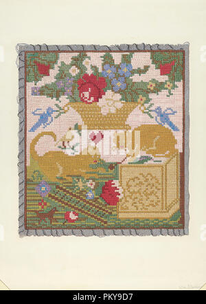 Sampler. Vom: C. 1937. Maße: gesamt: 40,8 x 30,7 cm (16 1/16 x 12 1/16 in.) Original IAD Objekt: 8 3/4" breit; 9 3/8" hoch. Medium: Aquarell, Gouache, und Graphit auf Papier. Museum: Nationalgalerie, Washington DC. Autor: William Parkinson. Stockfoto