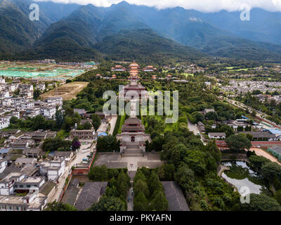 Die drei Pagoden des Chongsheng Tempel ist ein Symbol der Dalis "Literarische Stand der Literatur'. Eine der alten und majestätischen Gebäuden in Südchina. Stockfoto