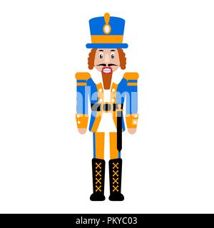 Nussknacker Spielzeug Vektor isoliert Abbildung. Stock Vektor