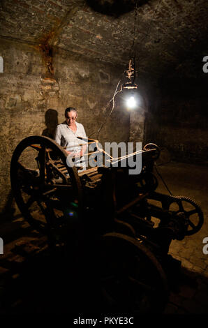 Stalins geheimen unterirdischen Printing House, in Tiflis, Georgien. Stockfoto