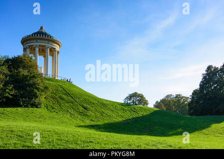München, München: Englischer Garten (englischer Garten), Tempel Monopteros, Oberbayern, Oberbayern, Bayern, Bayern, Deutschland Stockfoto