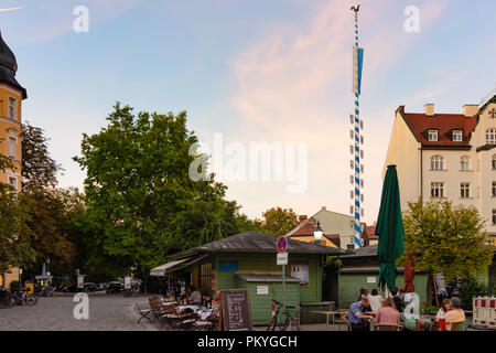 München, München: Platz Wiener Platz in Haidhausen, Oberbayern, Oberbayern, Bayern, Bayern, Deutschland Stockfoto