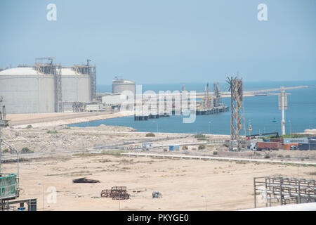 Die segas LNG (Liquified Natural Gas) Anlage in Damietta, Ägypten, durch das spanische Unternehmen Union Fenosa und ENI in Italien gehört. Stockfoto